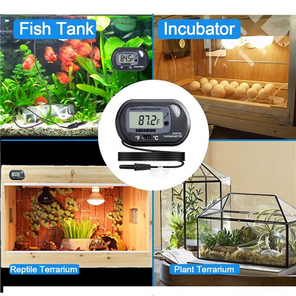 Digital Aquarium Fish Tank Thermometer Terrarium Water Temperature