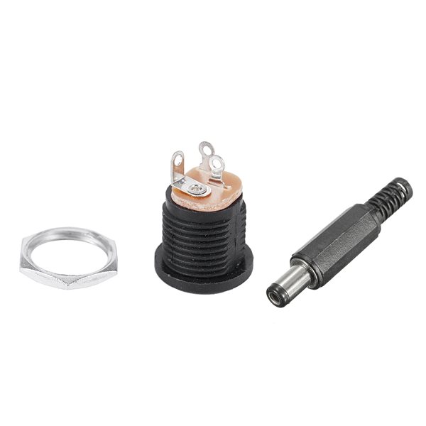 5.5x2.1mm DC Power Supply Plug Connector + Female Jack - Mikroelectron  MikroElectron is an online electronics store in Amman